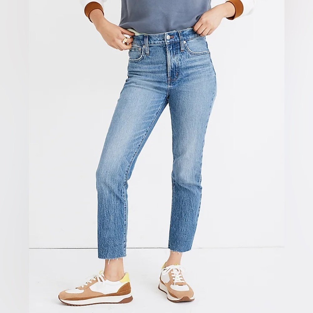 Madewell Perfect Vintage Jean in Enmore Wash: Raw-Hem Edition *short*, size 28